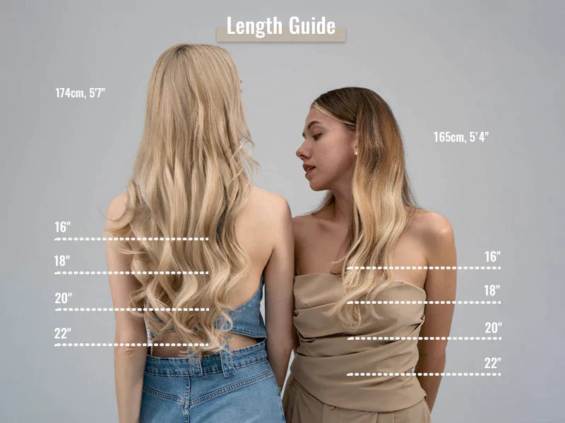 18-inch vs 22-inch hair extensions：How to Choose the Right Hair