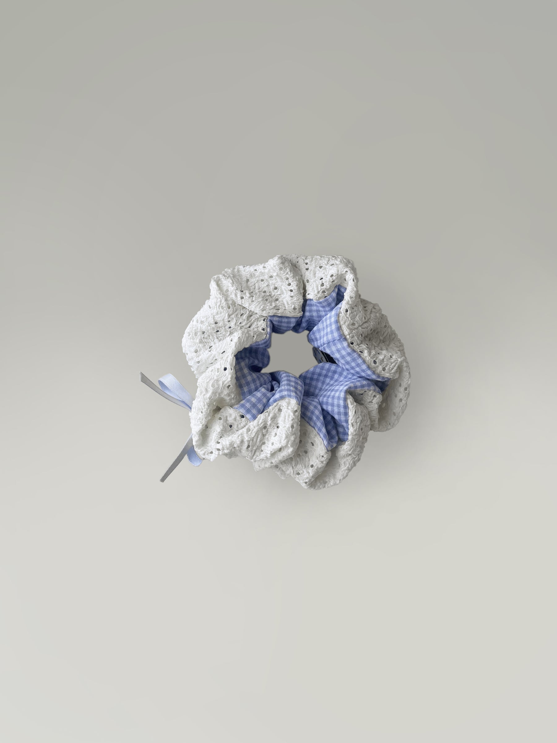 FrenchGinghamBowScrunchie1