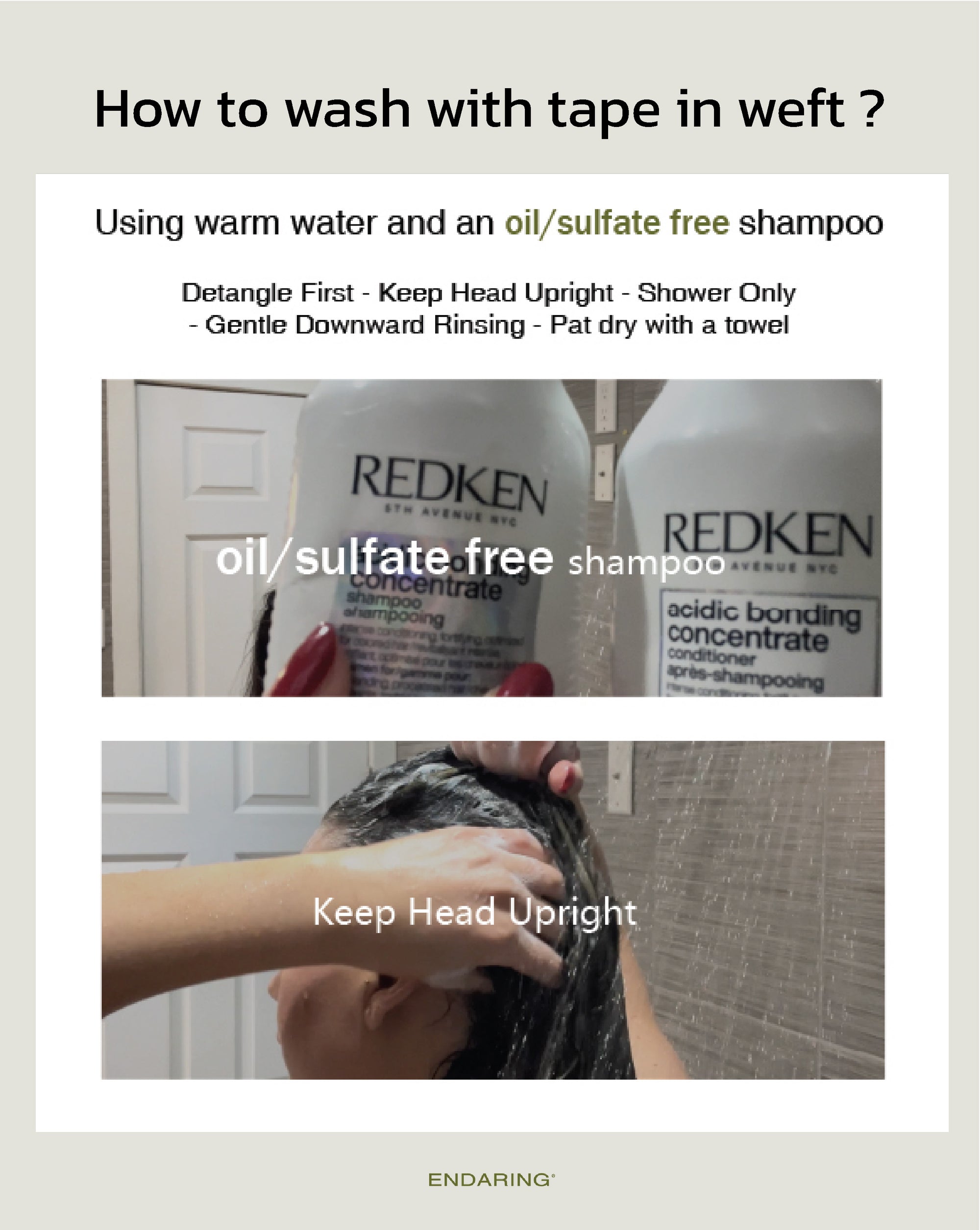 How to wash with tape in weft?