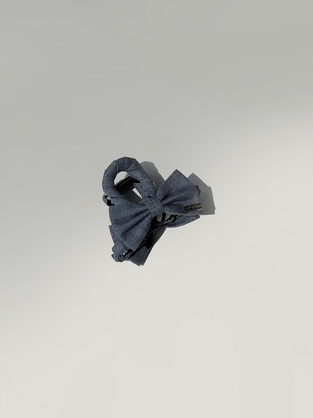 DenimBowHairClaw
