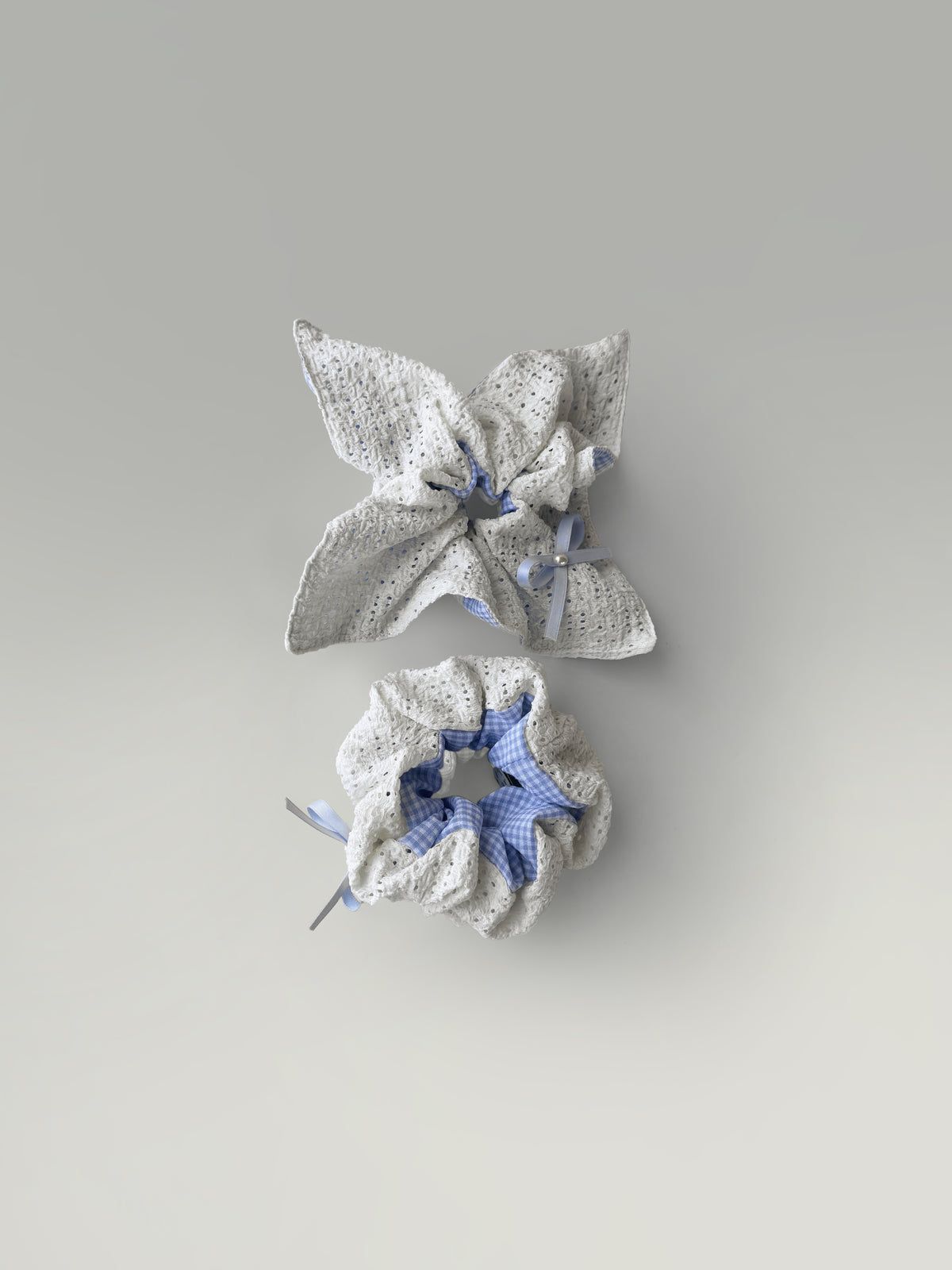 FrenchGinghamBowScrunchie1