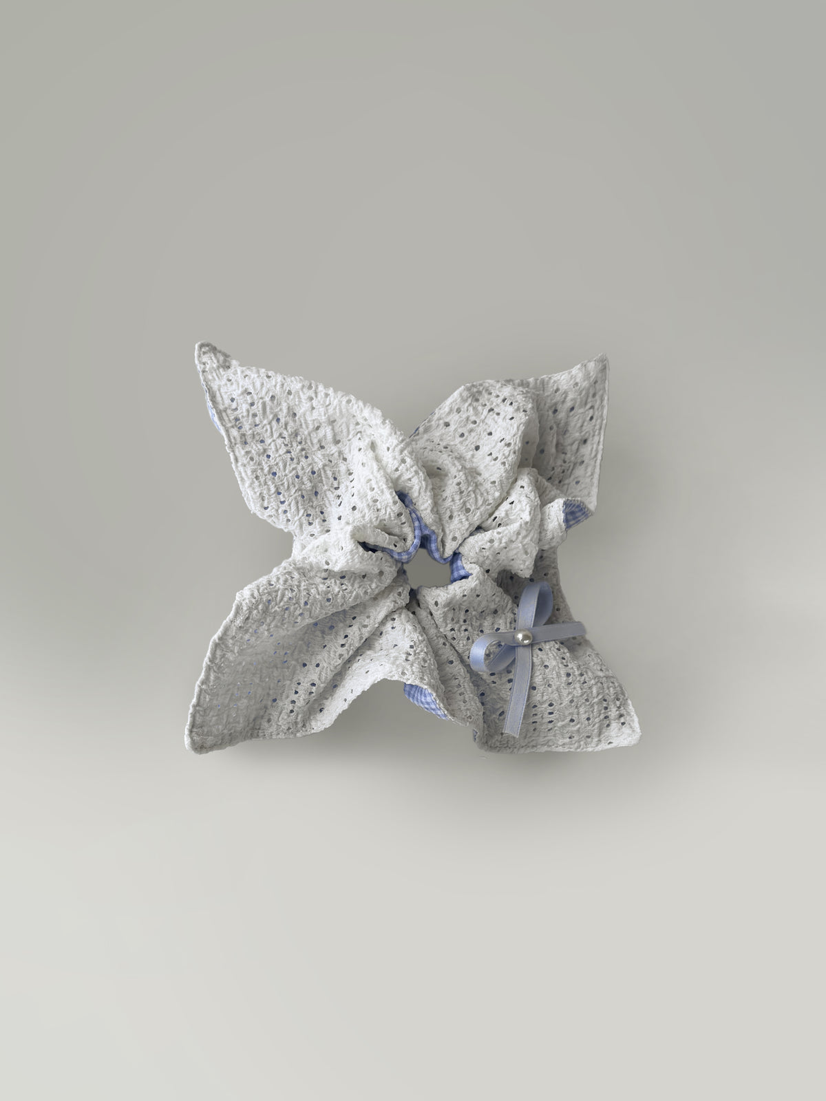 FrenchGinghamBowScrunchie1