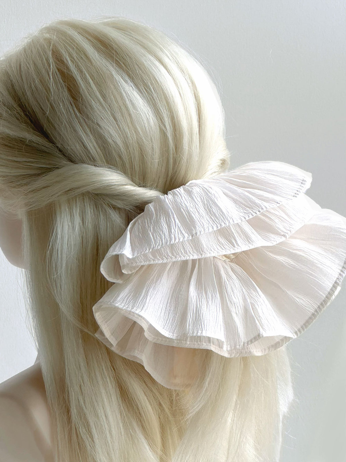 Oversize Organza Ruffle Scrunchie