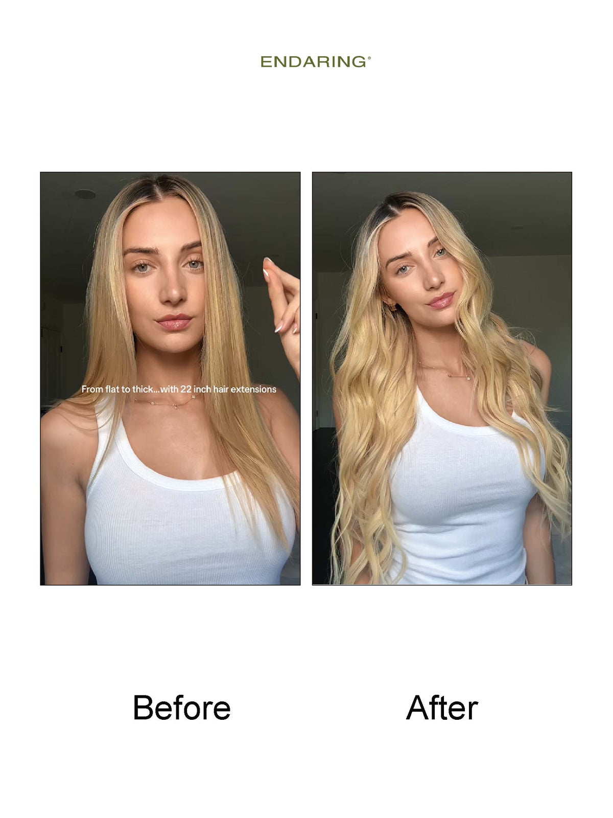 Champagne Blonde Balayage Invisible Clip-Ins 22"/55.88cm (140g)