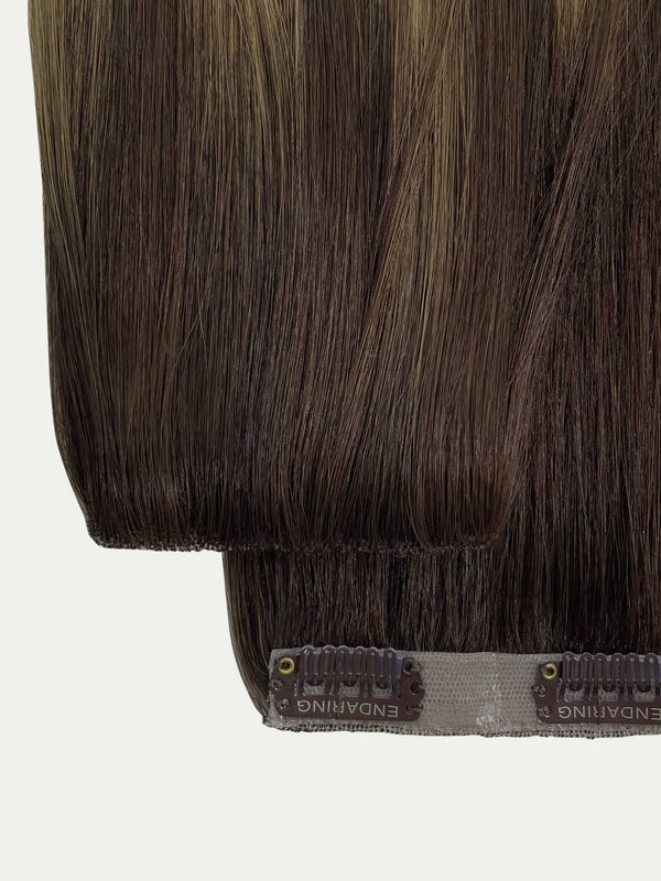 Chestnut brown balayage HD Clip-In Extensions