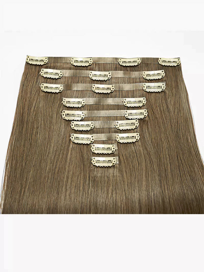 22inch 180g chestnut brown ultra seamless clip-ins