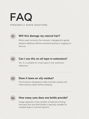 Adhesive Remover for Tape in hair extensions