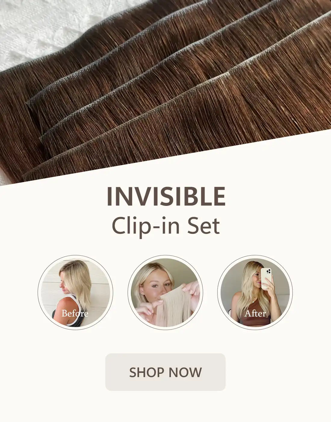 Instant Invisible Strand Extensions Try Invisible Clip In Hair Extensions|Grow Out of Scalp|Endaring