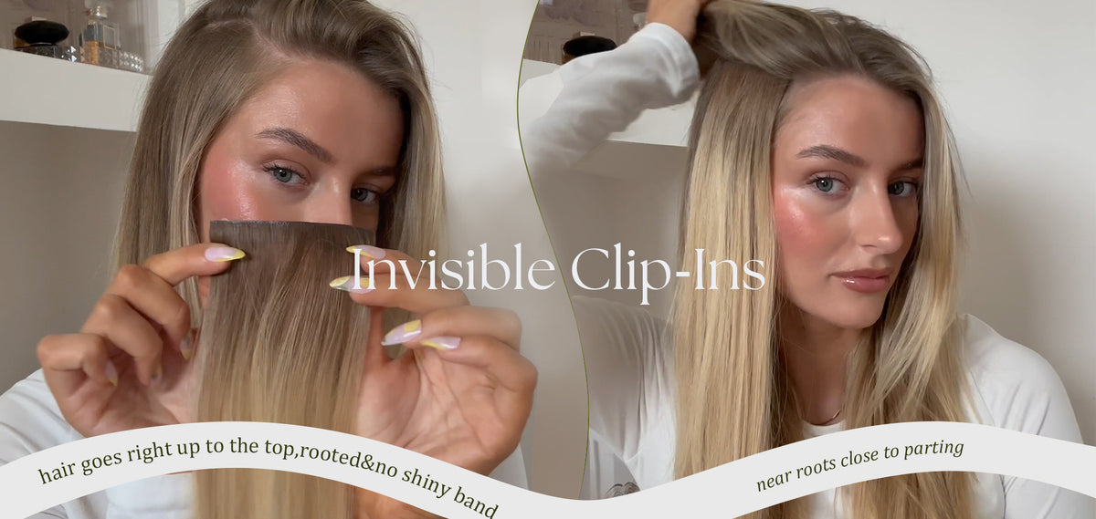 Instant Invisible Strand Extensions Try Invisible Clip In Hair Extensions|Grow Out of Scalp|Endaring