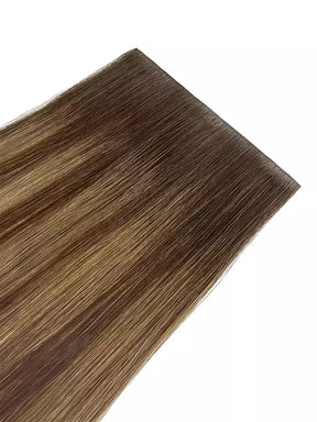 Chestnut Brown Balayage Invisible Tape In Weft-100% Virgin Hair