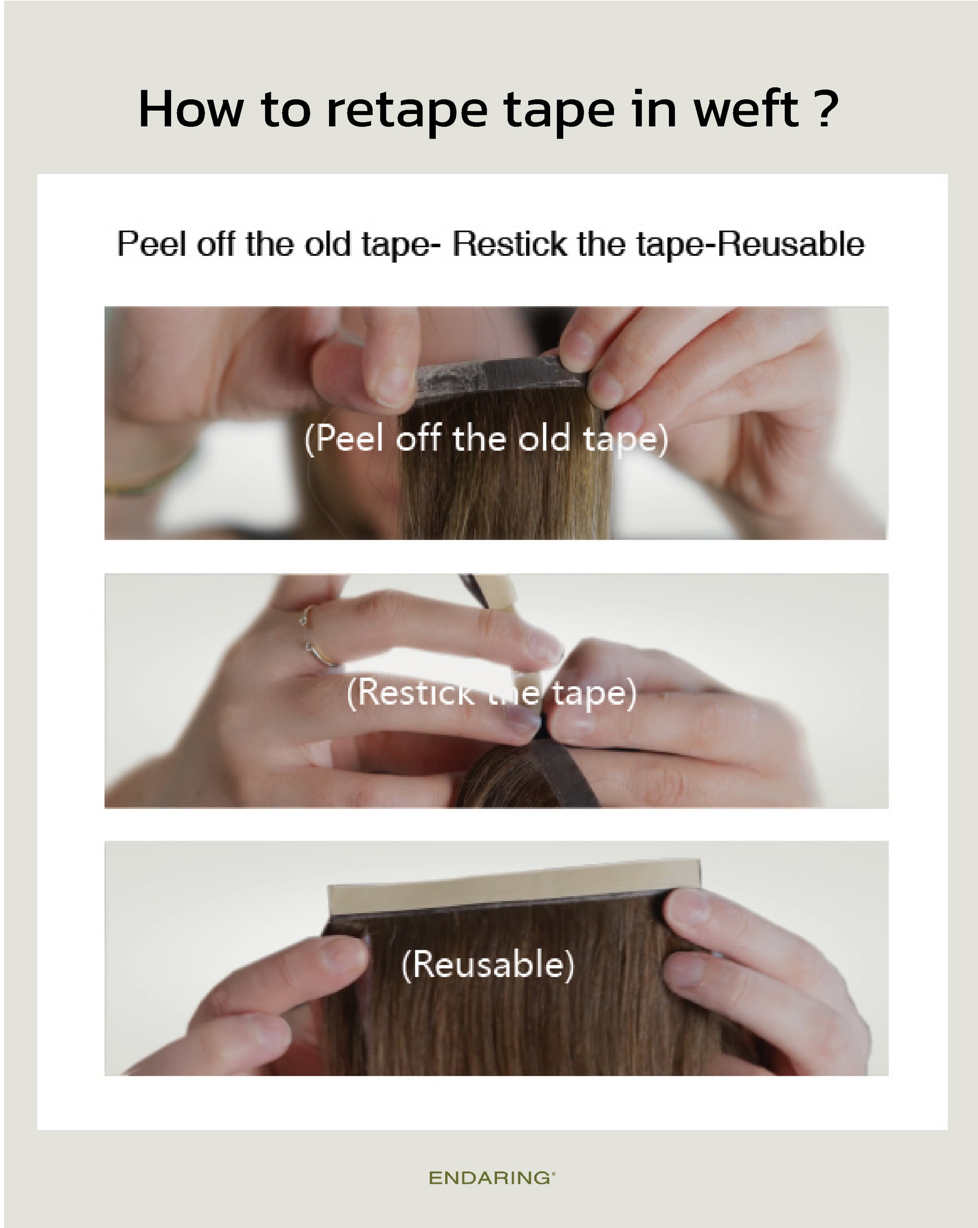 How to retape tape in weft？