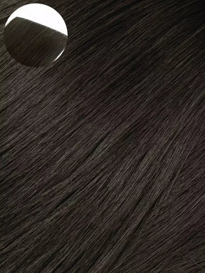 Off Black (brown shine) Invisible Clip-Ins 18"/45.72cm (100g)