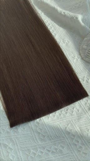 Mocha Brown Invisible Clip-Ins 18"/45.72cm (100g)