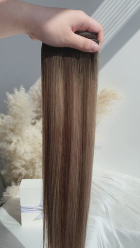 Mocha Melt Balayage Invisible Clip-Ins 18"/45.72cm (100g)