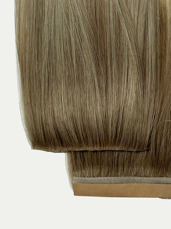 Rooted ice blonde HD Tape-In Extensions