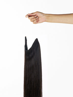 16inch jet black halo hair extensions4