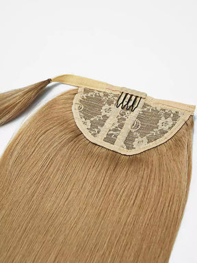 20inch ash brown ponytail clip-in hair extensions4