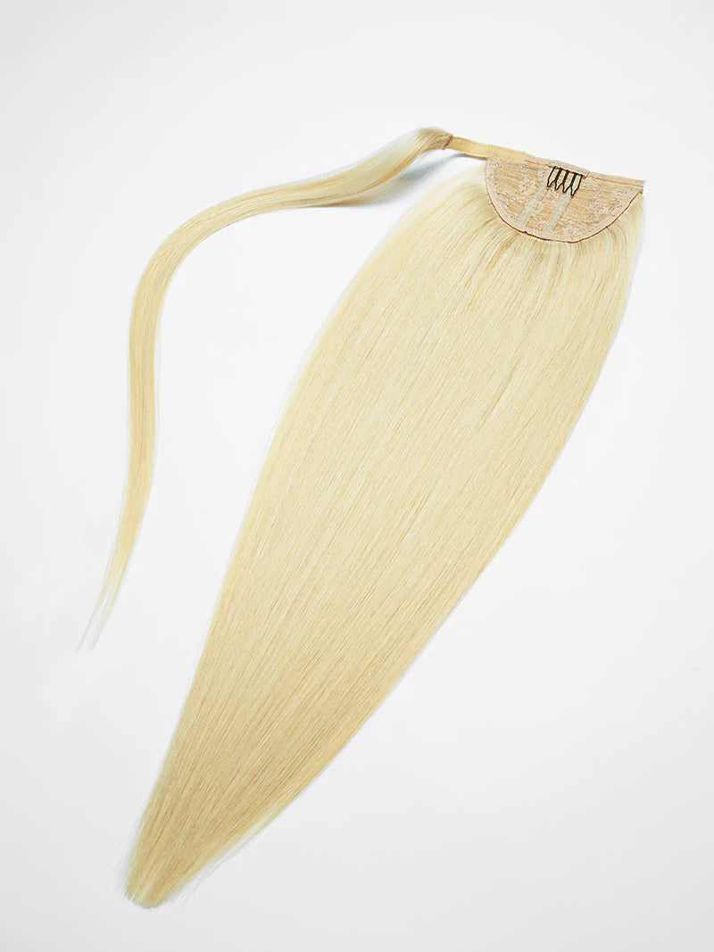 20inch beach blonde ponytail clip-in hair extensions1