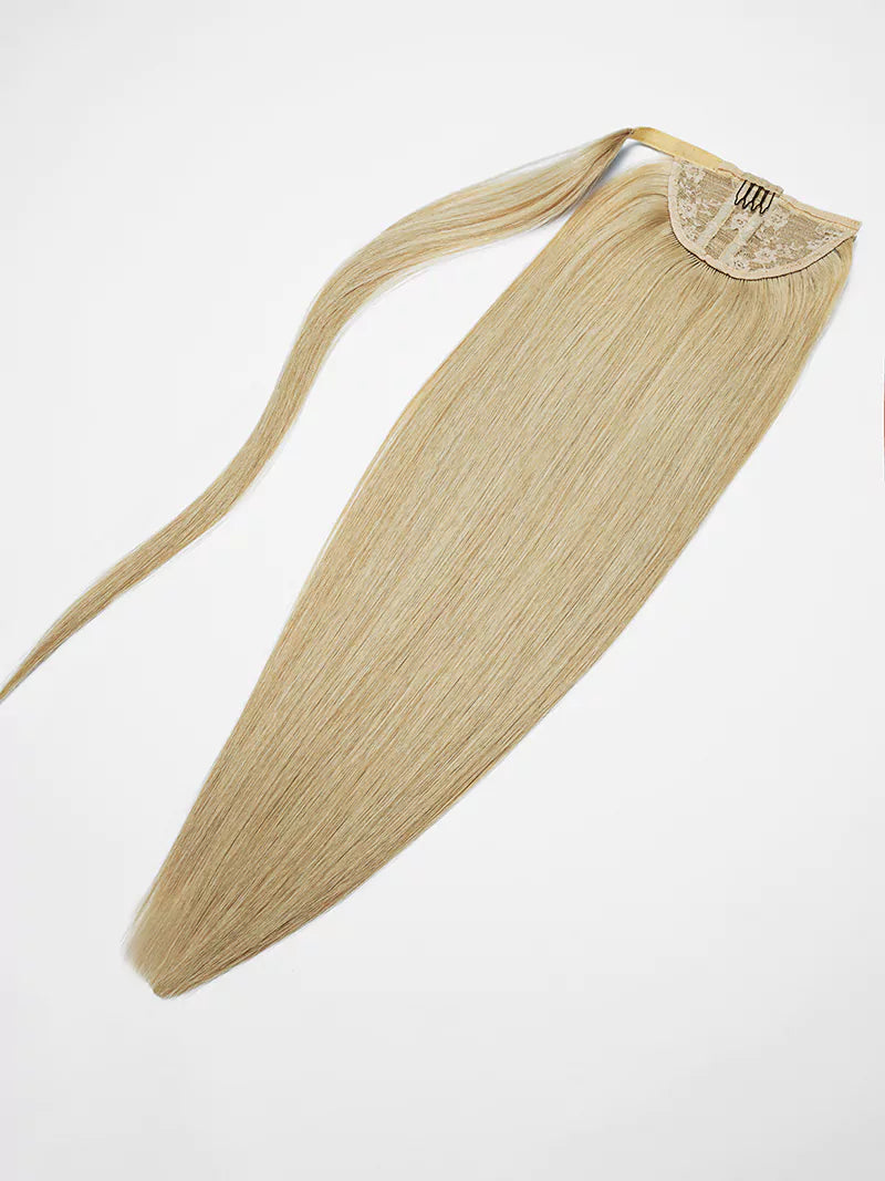 20inch beige blonde ponytail clip-in hair extensions4
