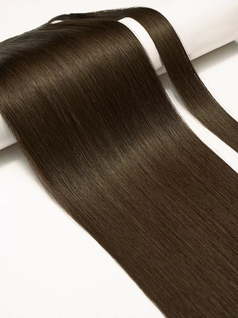 20inch dark brown ponytail clip-in hair extensions1