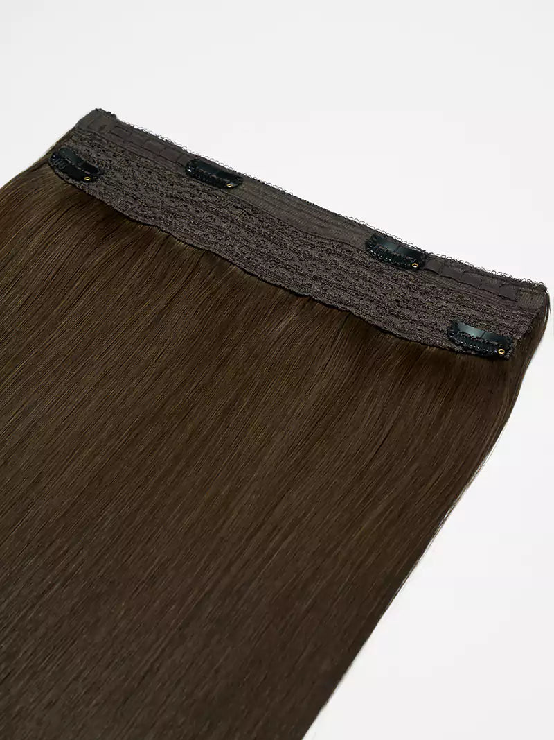 20inch mocha brown halo hair extensions3