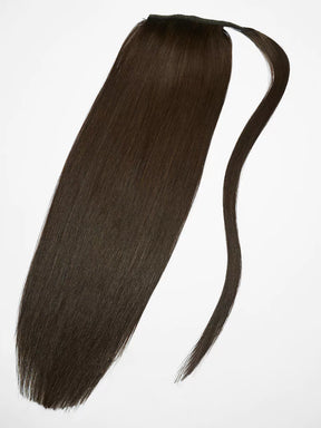 20inch mocha brown ponytail clip-in hair extensions 3