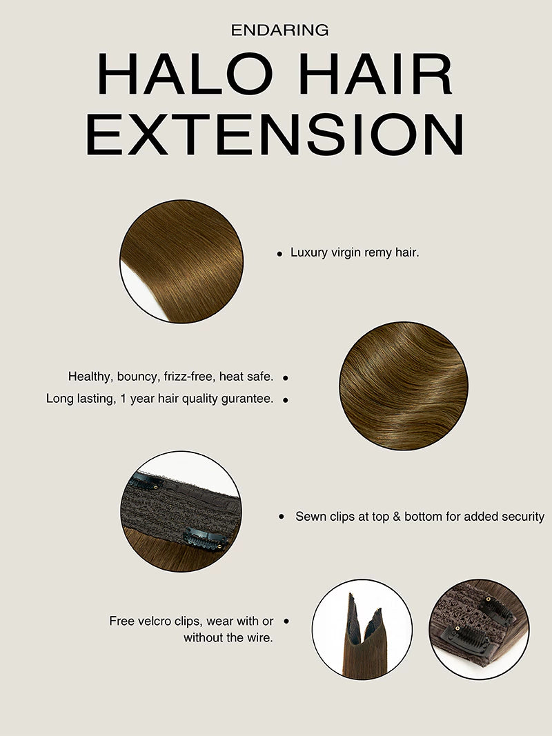 endaring halo hair extensions details